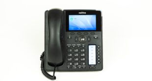A VoIP phone connected to the internet