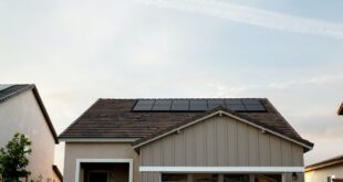 Solar panels on a house’s roof